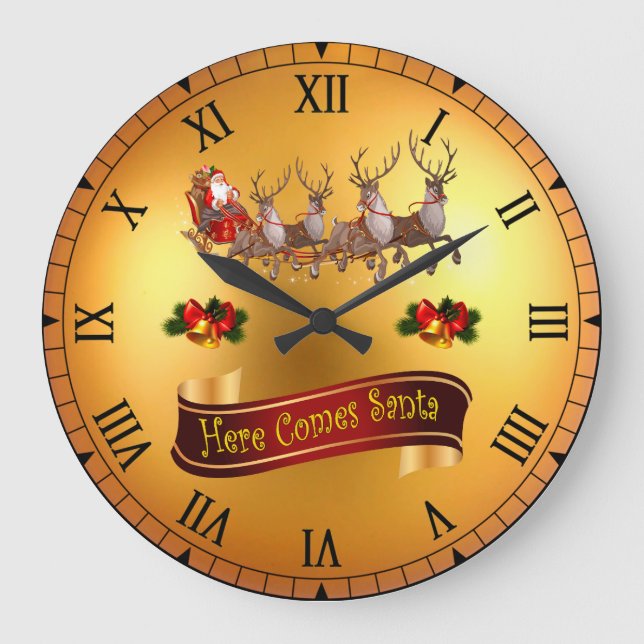 Relógio Grande Aqui Vêm Papais noeis E Suas Revistas ~ (Frente)