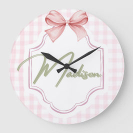 Relógio Grande Arco do Madison Baby Girl Personalizado &Gingham