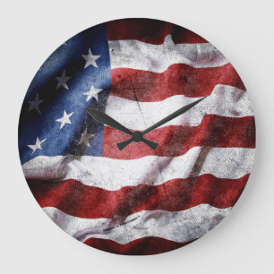 Relógio Grande Armadilha de bandeira americana.