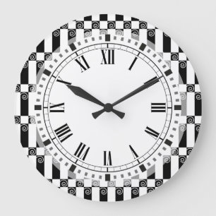 Relógio Grande Art Deco Abstrato / Viena Secessão Geométrica