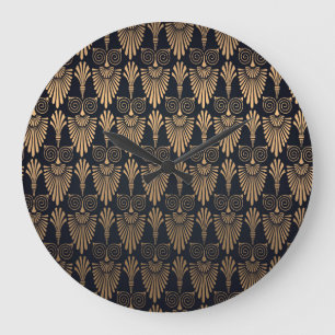 Relógio Grande Art Deco Black Dourado: Retro.