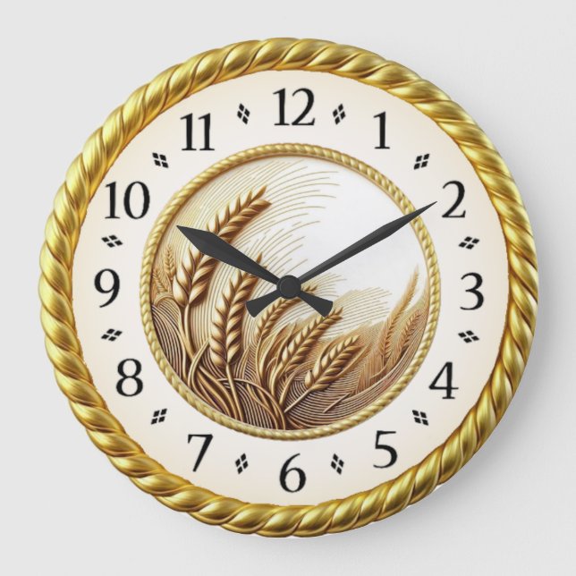 Relógio Grande Art Deco Dourado (Frente)