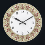 Relógio Grande Art Deco Elegant Wall<br><div class="desc">Great clock design. You will love it like others. Be free to use this design for other product you like or to customize and add your text. Follow me for more. Thank you. Have a nice day.</div>