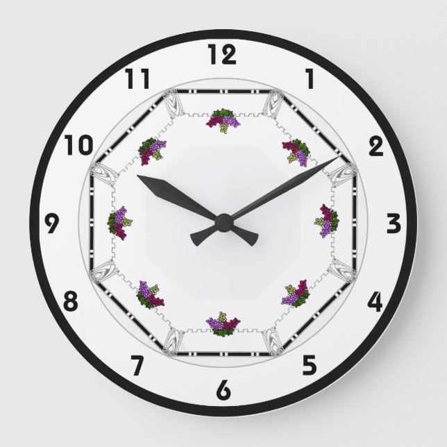 Relógio Grande Art Deco Graphics (Frente)