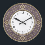 Relógio Grande Art Deco Purple<br><div class="desc">Great clock design. You will love it like others. Be free to use this design for other product you like or to customize and add your text. Follow me for more. Thank you. Have a nice day.</div>