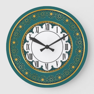 Relógio Grande Art Deco Verde