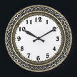 Relógio Grande Art Deco Wall<br><div class="desc">Great clock design. You will love it like others. Be free to use this design for other product you like or to customize and add your text. Follow me for more. Thank you. Have a nice day.</div>