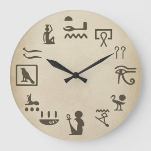 Relógio Grande Arte da Hierogílfia Egípcia Antiga