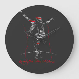 Relógio Grande Arte de Tipografia Musical | Design Moderno para A