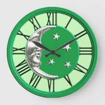 Arte Deco Lua e Estrelas - Jade Green e Silver