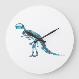 Relógio Grande Arte do esqueleto do rex do tiranossauro