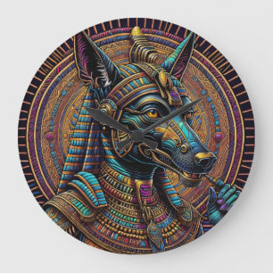 Relógio Grande Arte Egípcia Anubis