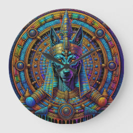 Relógio Grande Arte Egípcia Anubis