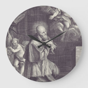 Relógio Grande Arte em Preto e Branco de São Francisco de Sales