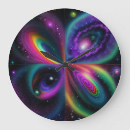 Relógio Grande Arte Espacial Abstrata Moderna