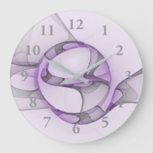 Arte fractal abstrato moderno Lavanda Cinza