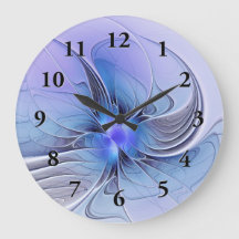 Arte fractal moderna abstrata lavanda azul