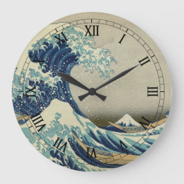 Relógio Grande Arte Japonês Antigo, A Grande Onda por Hokusai