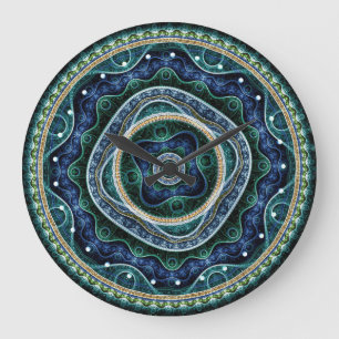 Relógio Grande Arte Mística do Grande Real Julian Fractal Mandal