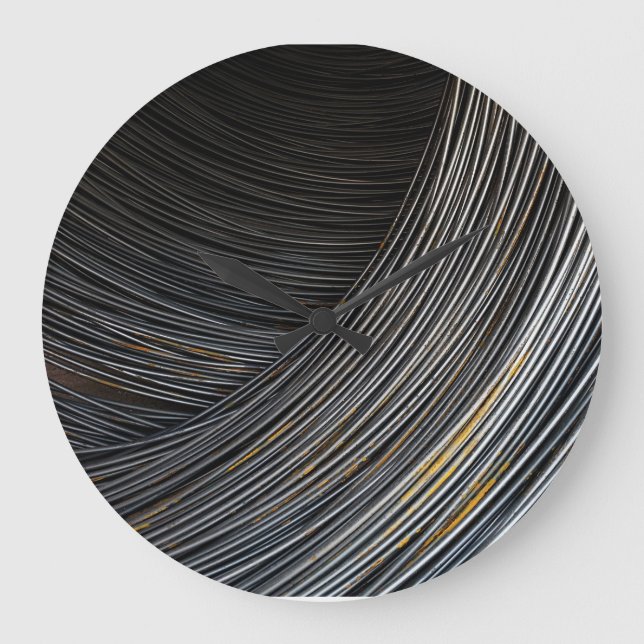 Relógio Grande Arte original: "A vida continua girando" (Frente)