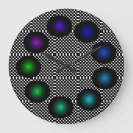 Relógio Grande Arte Selvagem Divertida Ilusão Óptica Trippy Incom