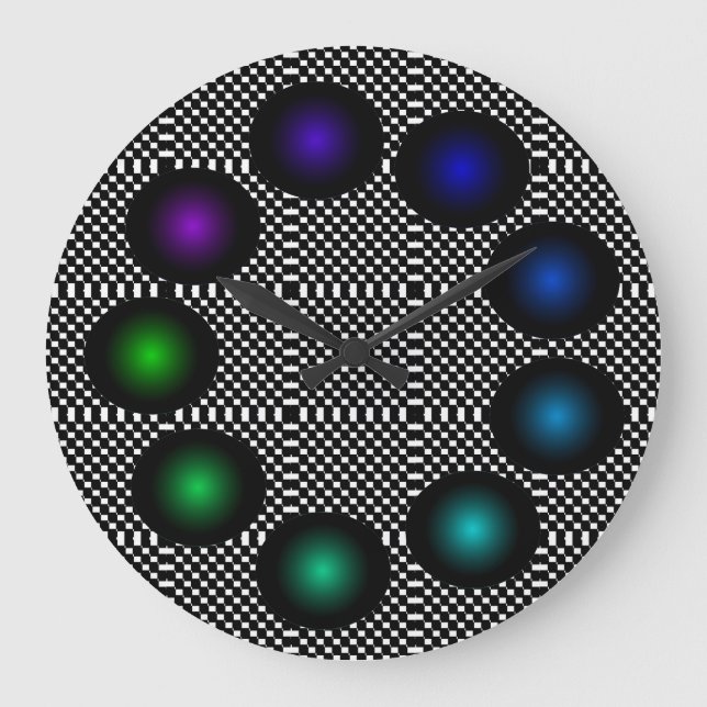 Relógio Grande Arte Selvagem Divertida Ilusão Óptica Trippy Incom (Frente)