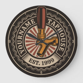 Relógio Grande Artesanato DE NOME Personalizado Bar de cervejaria