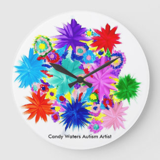 Relógio Grande Artista do Autismo Candy Waters