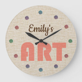 Relógio Grande Artística de Nome de Adição legal