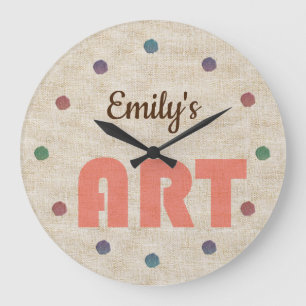 Relógio Grande Artística de Nome de Adição legal