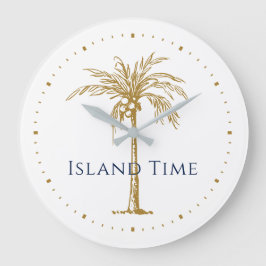 Relógio Grande Árvore artística Dourada personalizada de palma tr