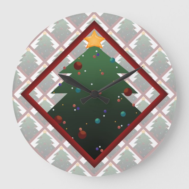 Relógio Grande Árvore de Natal (Frente)