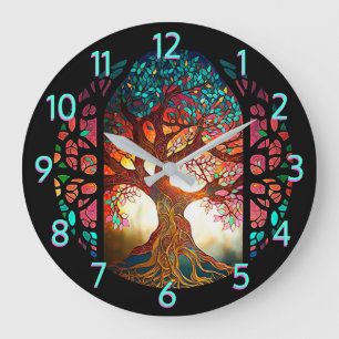 Relógio Grande Árvore de vidro salva-vidas