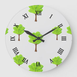 Relógio Grande Árvores de verão em cinzas