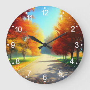 Relógio Grande Árvores do outono na Floresta