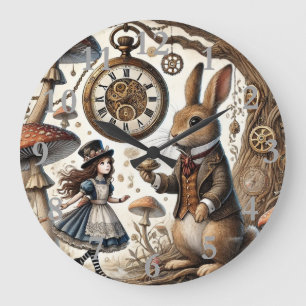 Relógio Grande As aventuras de Alice no País das Maravilhas Coelh
