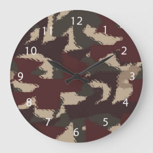 Relógio Grande As forças armadas abstratas camuflam o teste