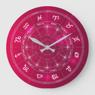 Relógio Grande Astrology wheel Star signs