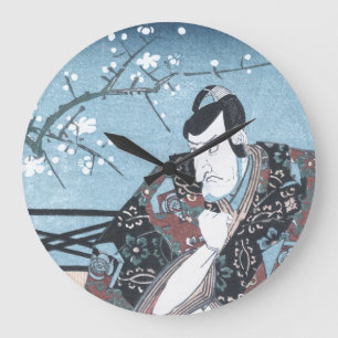Relógio Grande Ator de Kabuki do inverno de Ukiyo-e do japonês
