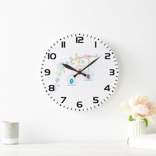 Relógio Grande Aves Em Gaiolas