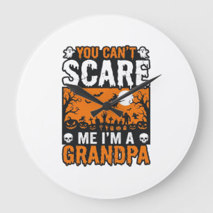 Relógio Grande Avô Assustador Camisa Vintage Halloween Design_1
