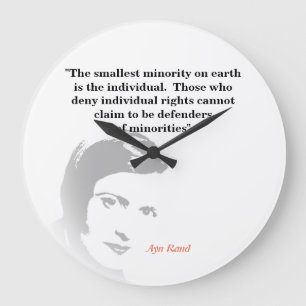 Relógio Grande Ayn Rand Cita Sobre A Menor Minoria