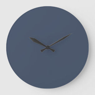 Relógio Grande azul cinza personalizado simples minimal sólido ri