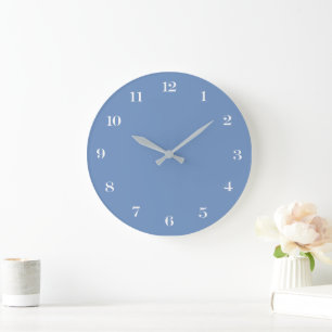 Relógio Grande Azul-claro-quic minimalista moderno e branco