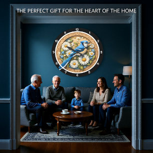 Relógio Grande Azul Gaio Margarida Herança