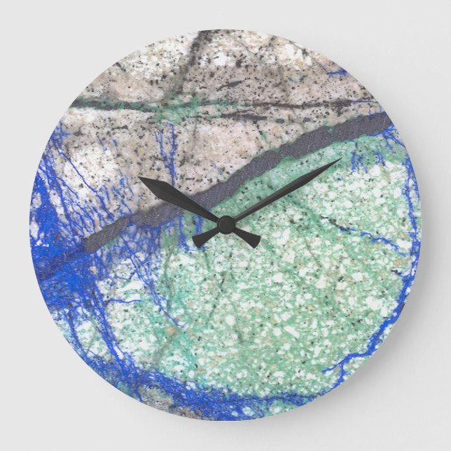 Relógio Grande Azurite Malachite Wall Clock (Frente)