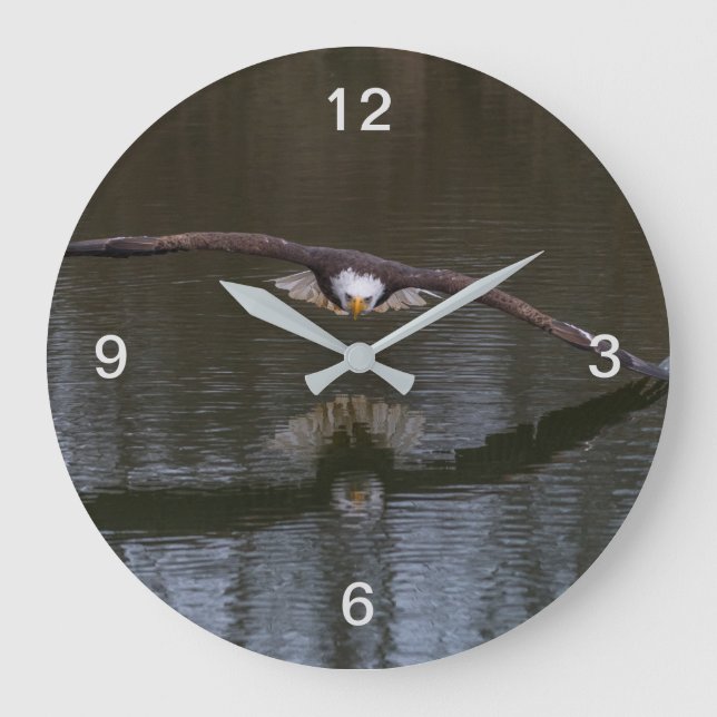 Relógio Grande Bald Eagle em Voo (Frente)