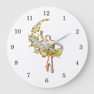 Relógio Grande Ballerina Art Fire Balé Tango Dancer Sua Cor