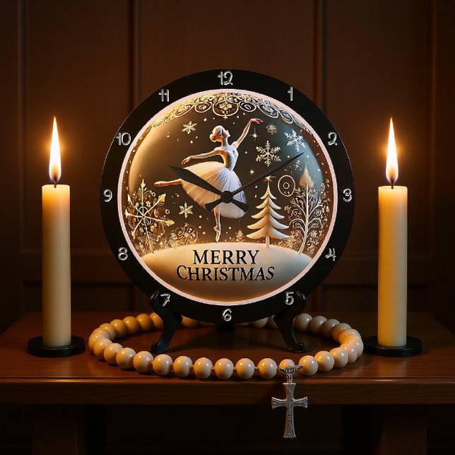 Relógio Grande Ballerina Christmas (Criador carregado)