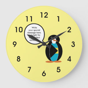 Relógio Grande Bandeira Bahamiana A Falar Com O Sr. Penguin